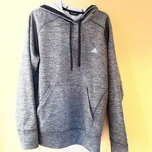 Adidas Women's Team Issue Climawarm Pullover Hoodie (Dark Heather Grey,  XL)